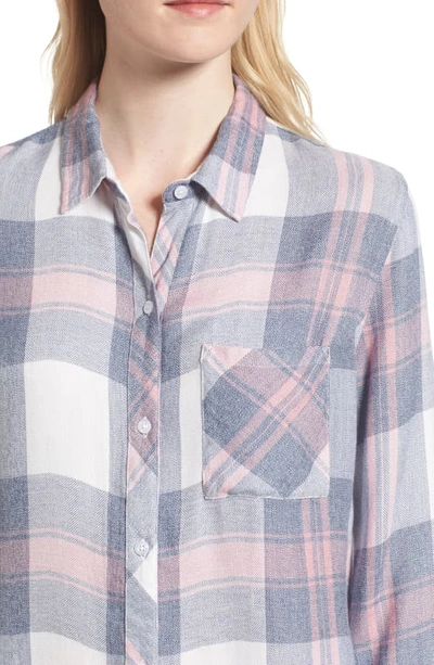 Shop Rails Hunter Plaid Shirt In Mulberry Blue