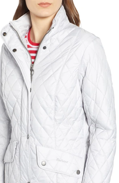 Shop Barbour Cavalry Flyweight Quilt Jacket In Ice White