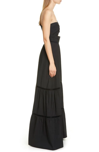 Shop A.l.c Piper One-shoulder Maxi Dress In Black