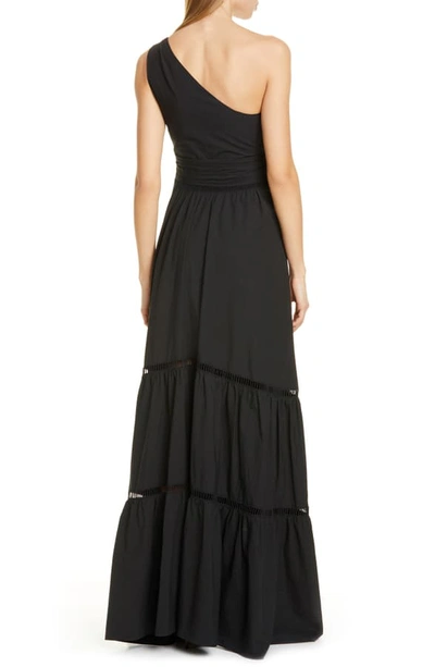 Shop A.l.c Piper One-shoulder Maxi Dress In Black