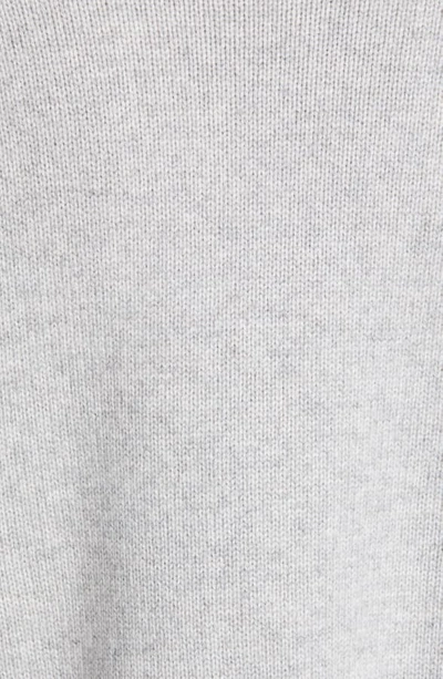 Shop Michael Kors V-neck Asymmetrical Cashmere Sweater In Pearl Grey Melange