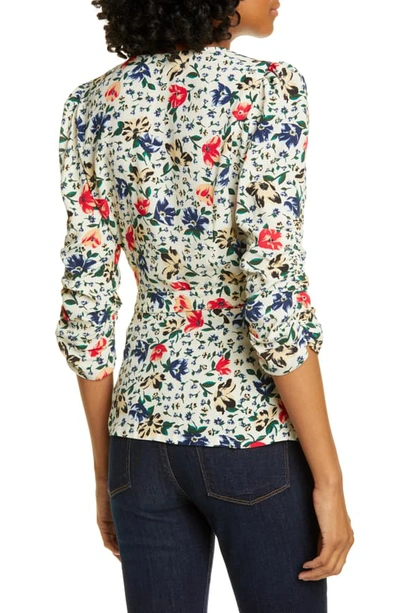 Shop Ba&sh Paco Floral Wrap Top In Ecru