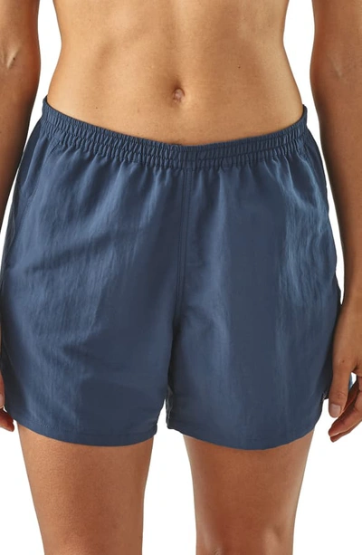 Shop Patagonia Baggies Water Repellent Shorts In Stone Blue