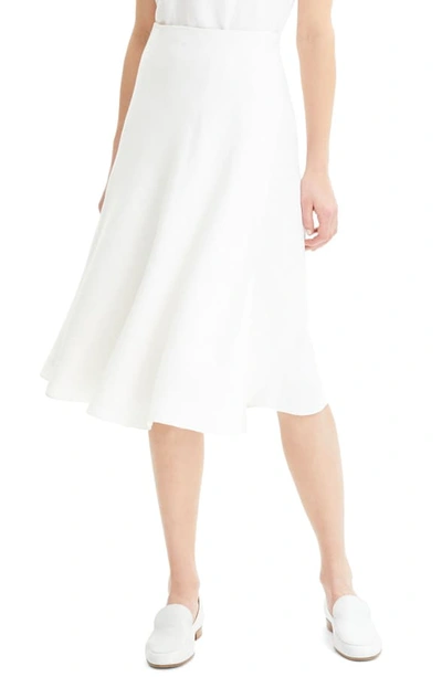 Shop Theory Wrap Front Linen Blend Skirt In White