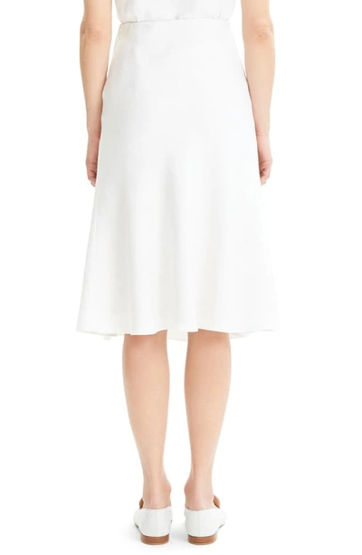 Shop Theory Wrap Front Linen Blend Skirt In White