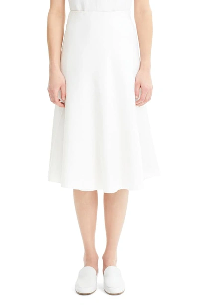 Shop Theory Wrap Front Linen Blend Skirt In White