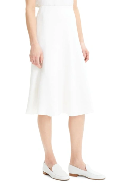 Shop Theory Wrap Front Linen Blend Skirt In White