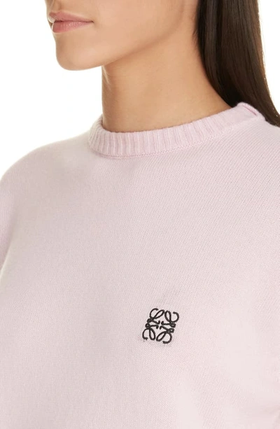 Shop Loewe Anagram Logo Wool Sweater In Pink