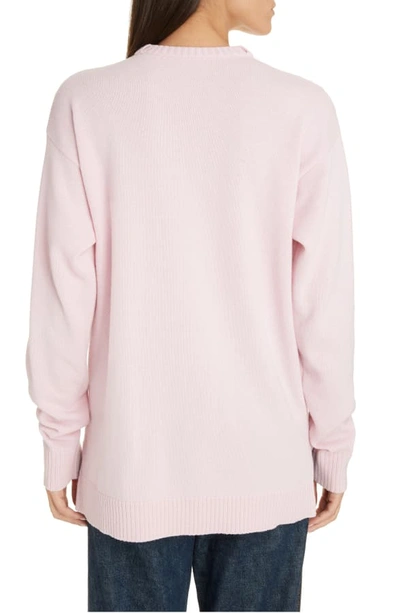 Shop Loewe Anagram Logo Wool Sweater In Pink
