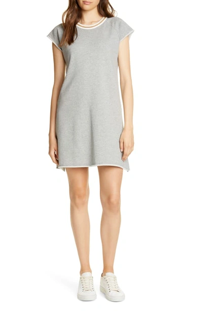 Shop Joie Jahina Ringer Neck Short Sleeve T-shirt Dress In Heather Grey