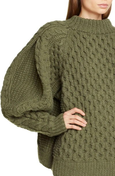 Shop Partow Orion Hand Knit Cashmere Sweater In Forest