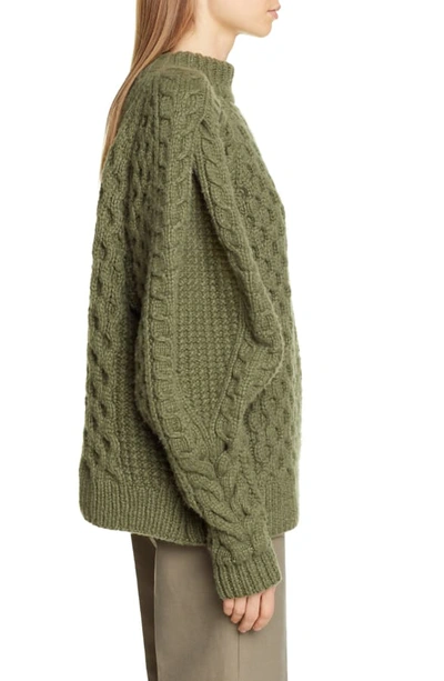 Shop Partow Orion Hand Knit Cashmere Sweater In Forest