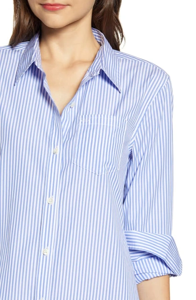 Shop Alex Mill Stripe Midi Shirtdress In Blue White