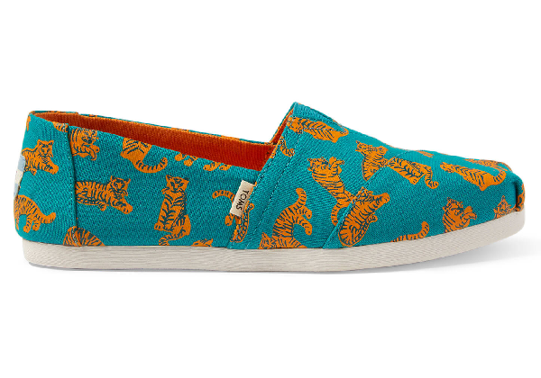 teal toms shoes