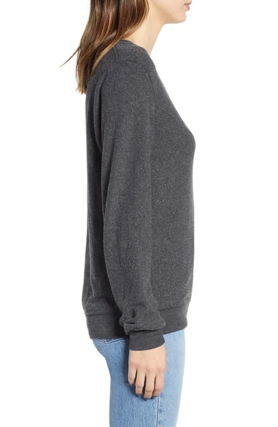 Shop Wildfox Baggy Beach V-neck Top In Clean Black