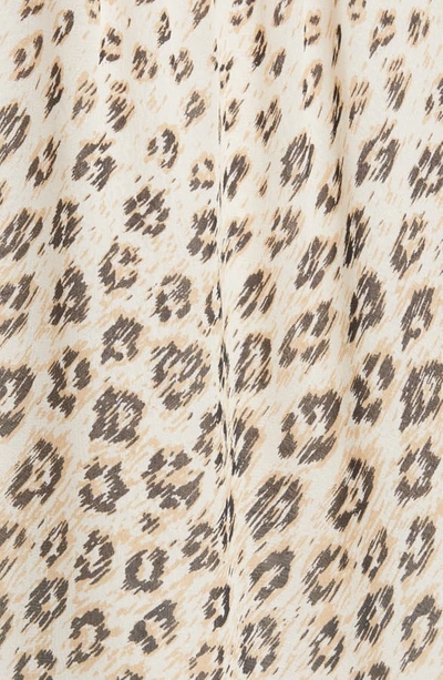 Shop Joie Corie Leopard Print Sleeveless Silk Top In Cappuccino