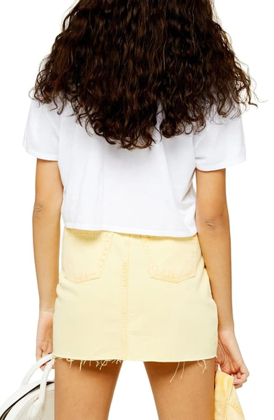 Shop Topshop Boxy Button Through Polo Shirt In White