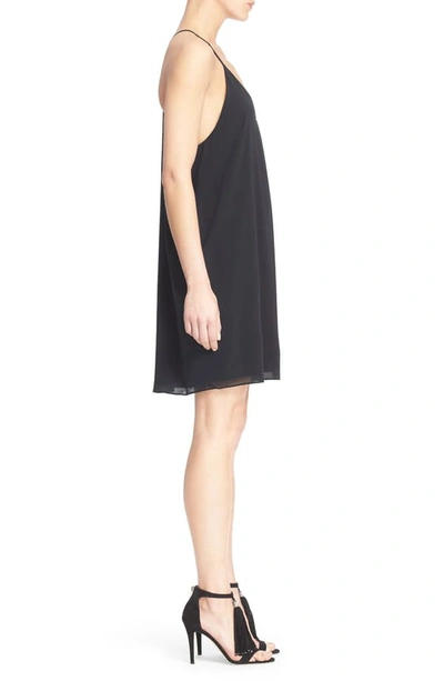 Shop Alice And Olivia Fierra Stretch Silk Slipdress In Black