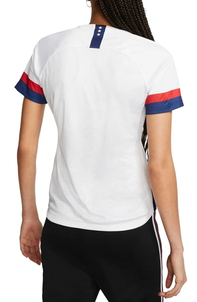 Shop Nike Soccer Jersey In White/ Blue Void/ Red