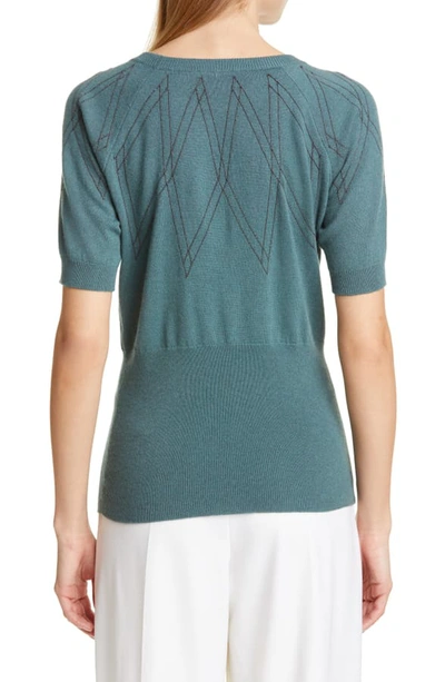 Shop Brunello Cucinelli Monili Argyle Cashmere Sweater In Jasper