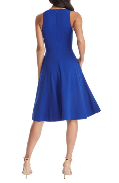 Shop Dress The Population Catalina Fit & Flare Cocktail Dress In Cobalt