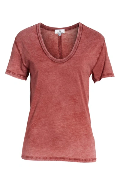 Shop Ag Henson Tee In Sunbaked Mahogany Red