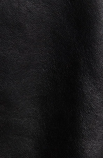 Shop Cole Haan Lambskin Leather Jacket In Black