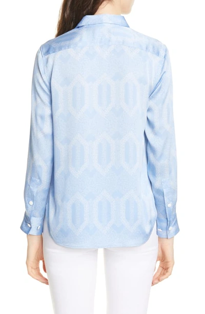 Shop Equipment Leema Button-up Blouse In Della Robbia Blue/ Blue Aere