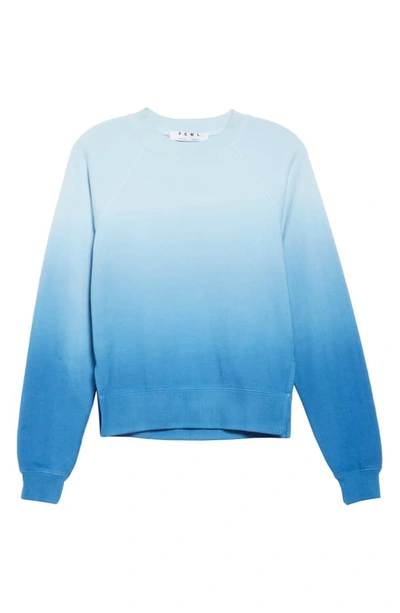 Shop Proenza Schouler Slit Hem Ombre Sweatshirt In Blue Tie Dye