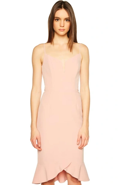 Shop Bardot Kristen Flounce Dress In Latte Pink