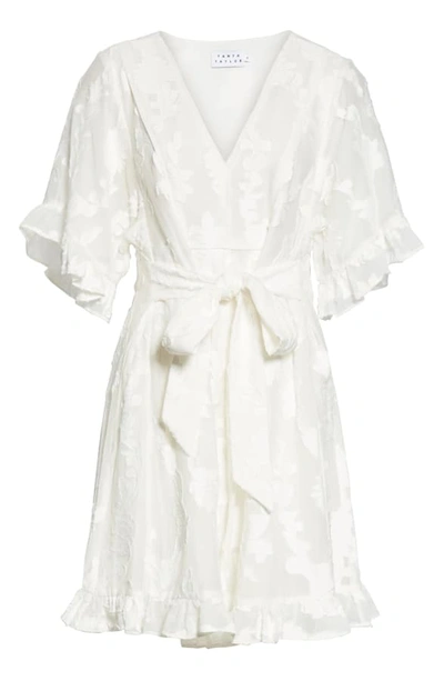 Shop Tanya Taylor Gabriella Tie Waist Minidress In White