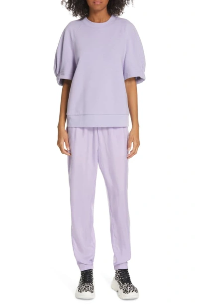 Shop Tibi Drawstring Jogger Pants In Lavender