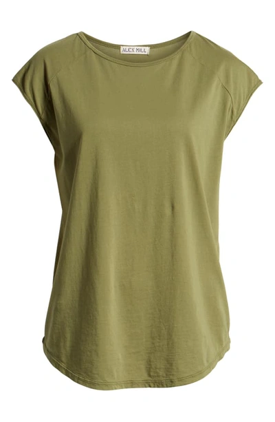 Shop Alex Mill Jersey Muscle Tank In Military Green