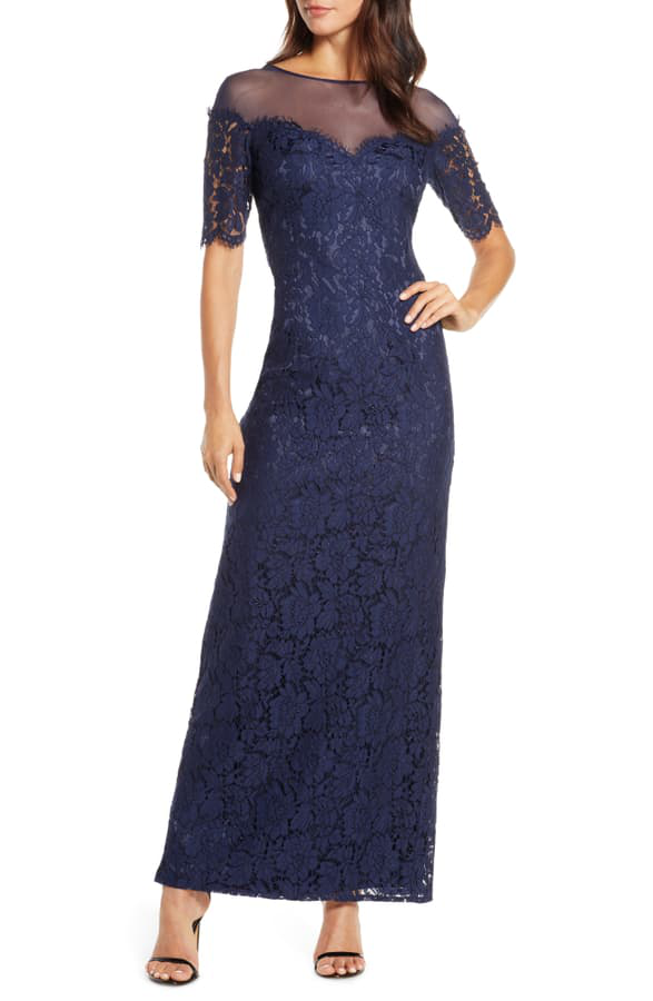 eliza j navy gown