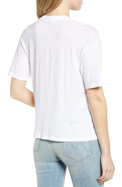 Shop Stateside V-neck Slub Cotton Tee In White