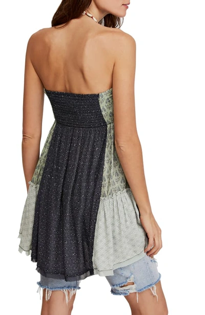 Shop Free People Across The Sea Strapless Tunic In Blue