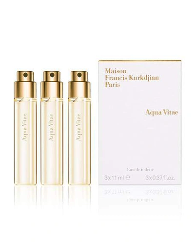Maison Francis Kurkdjian 3 X 0.37 Oz. Aqua Vitae Eau De Toilette Travel Spray Refills