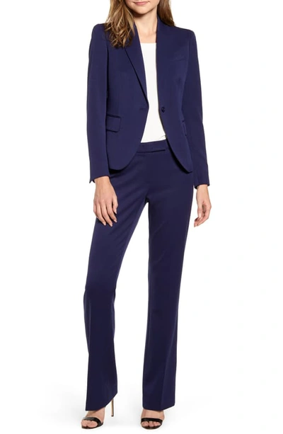 Shop Anne Klein Howard Hawks Stretch Twill Suit Jacket In Eclipse