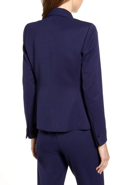 Shop Anne Klein Howard Hawks Stretch Twill Suit Jacket In Eclipse