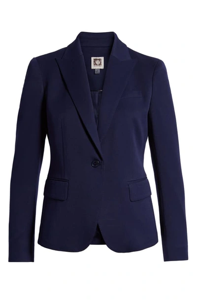 Shop Anne Klein Howard Hawks Stretch Twill Suit Jacket In Eclipse