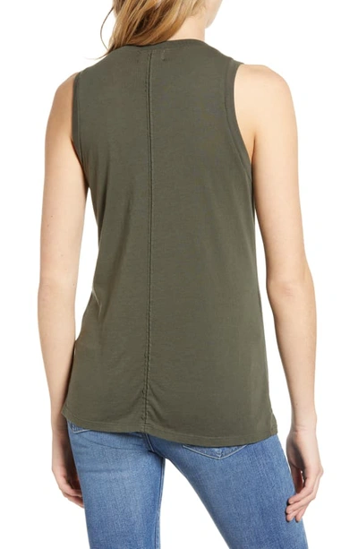 Shop Ag Cambria Fitted Tank In Ash Green