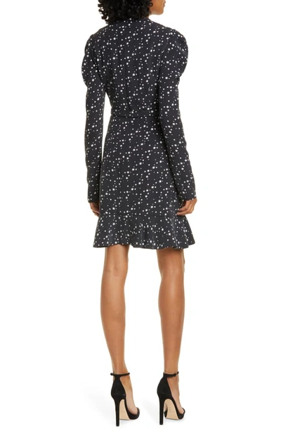 Shop Jonathan Simkhai Star Print Long Sleeve Dress In Black Print