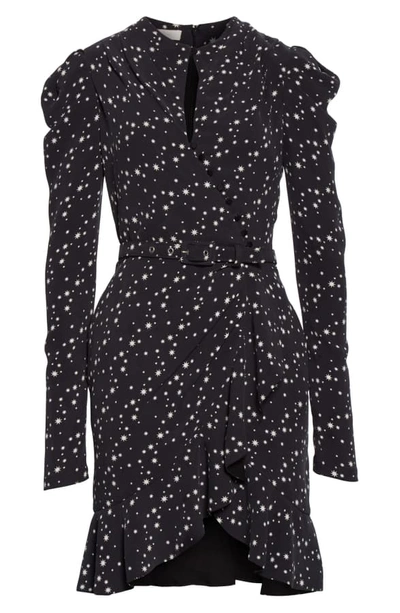 Shop Jonathan Simkhai Star Print Long Sleeve Dress In Black Print