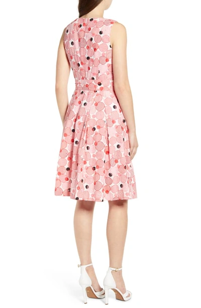 Shop Anne Klein Malibu Bluffs Fit & Flare Dress In White/ Poppy Combo