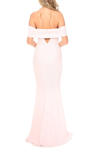 Shop Katie May Legacy Crepe Body-con Gown In Blush