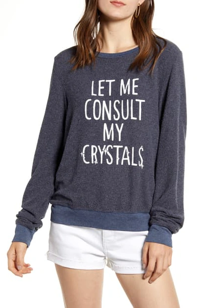 Shop Wildfox Consult My Crystals Baggy Beach Pullover In Oxford