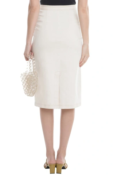 Shop Astr Eileen Button Front Skirt In Natural