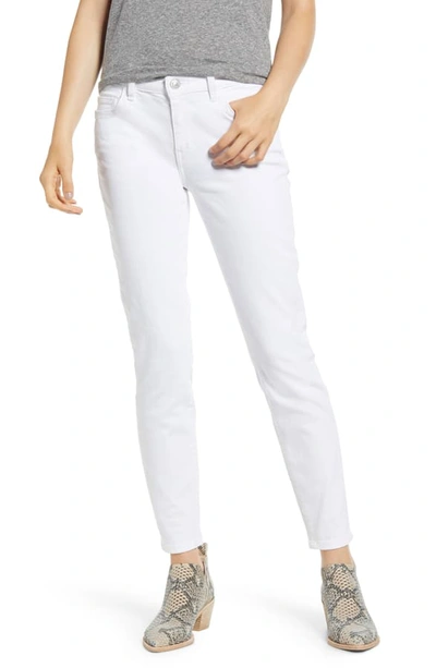 Shop Current Elliott The Stiletto High Waist Ankle Skinny Jeans In Clean White