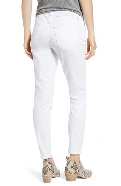 Shop Current Elliott The Stiletto High Waist Ankle Skinny Jeans In Clean White