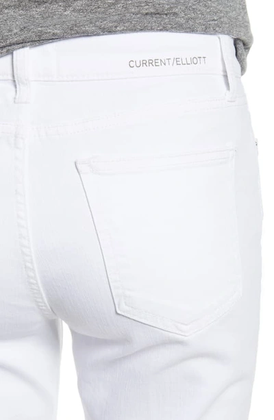 Shop Current Elliott The Stiletto High Waist Ankle Skinny Jeans In Clean White